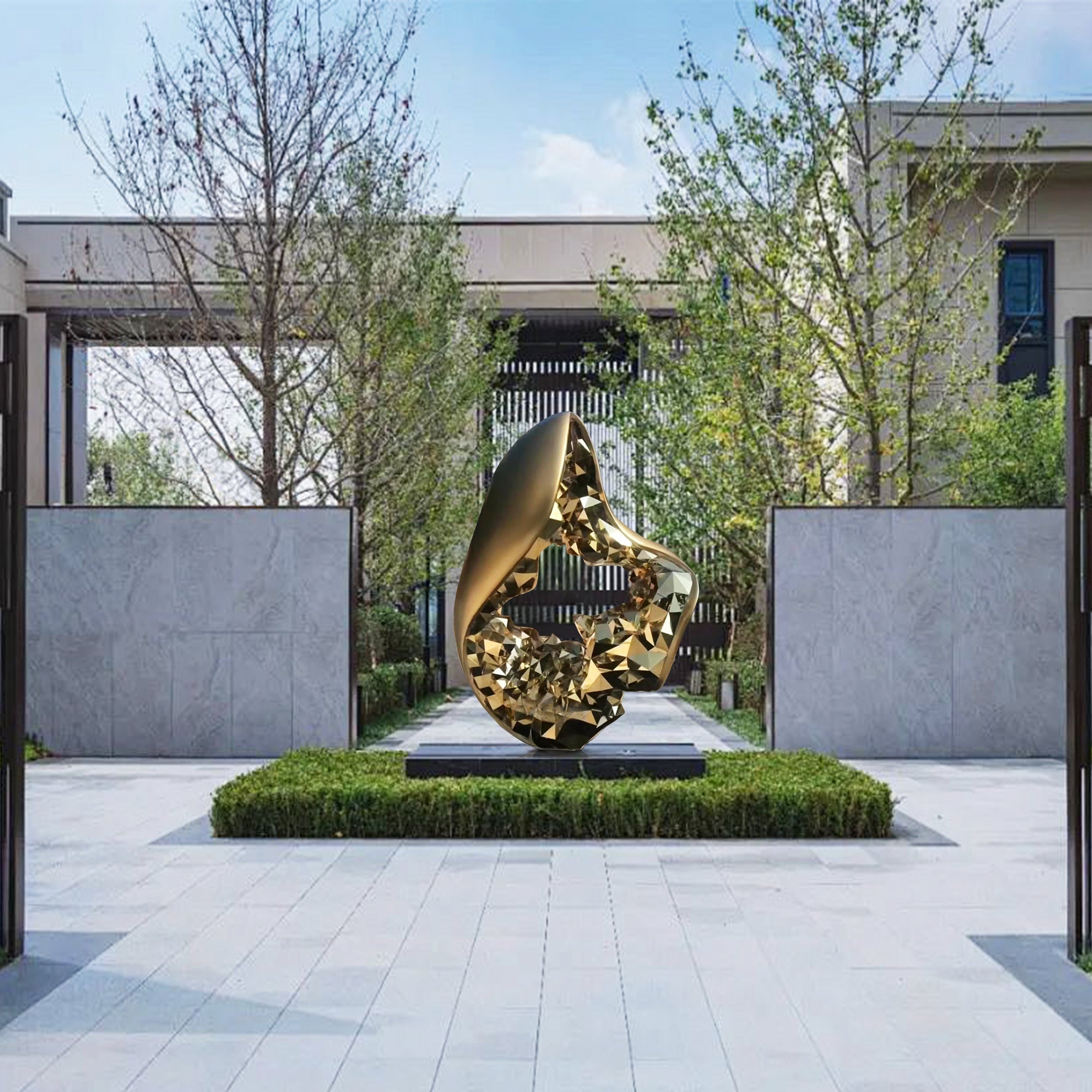 PREMIER Abstract Art Sculpture Custom Modern Stainless Steel Sculpture PSSS-012