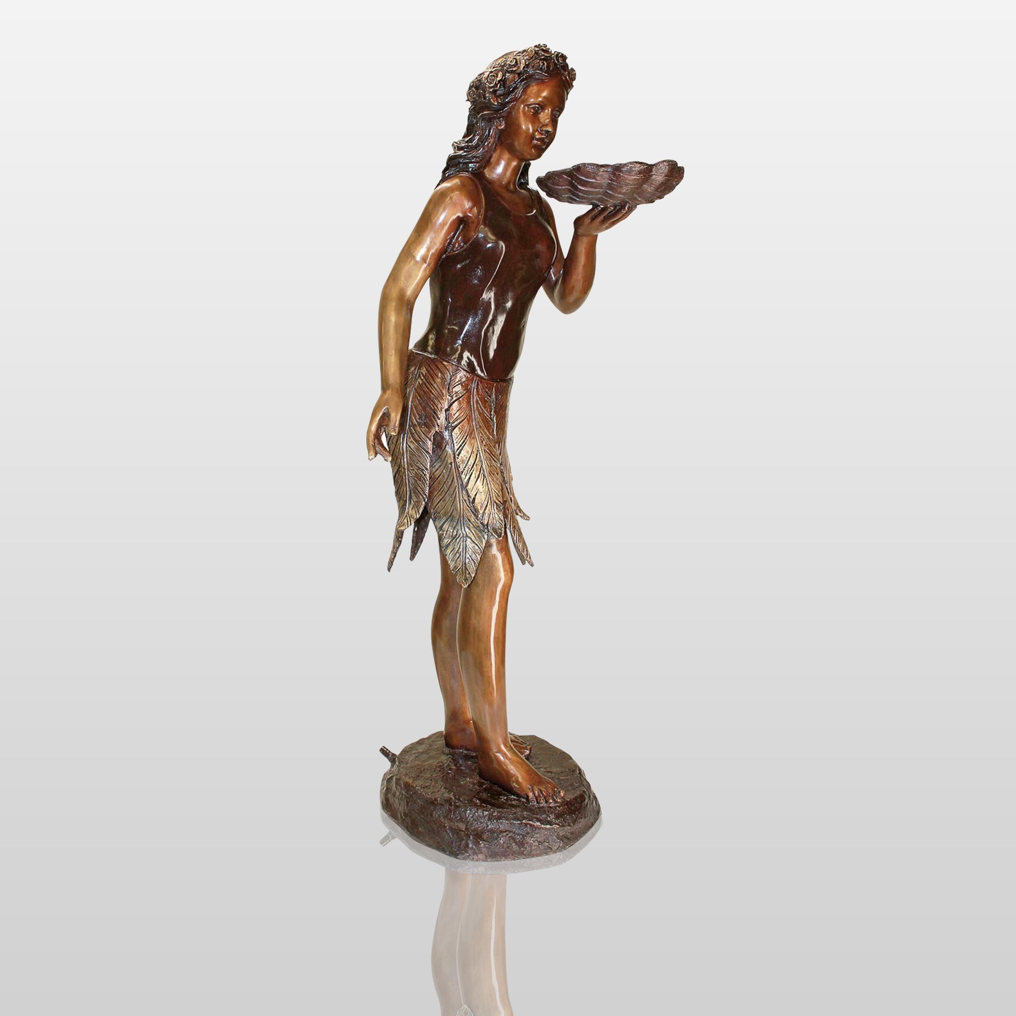 PREMIER Bronze Customizable Sculpture Leaf Maiden Statue for Garden&Floor PSB-008