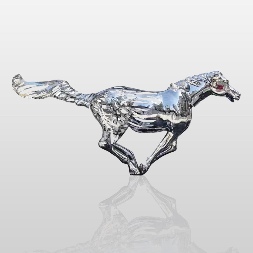 PREMIER Large-scale Galloping Horse Custom Stainless Steel Sculpture PSLSS-009