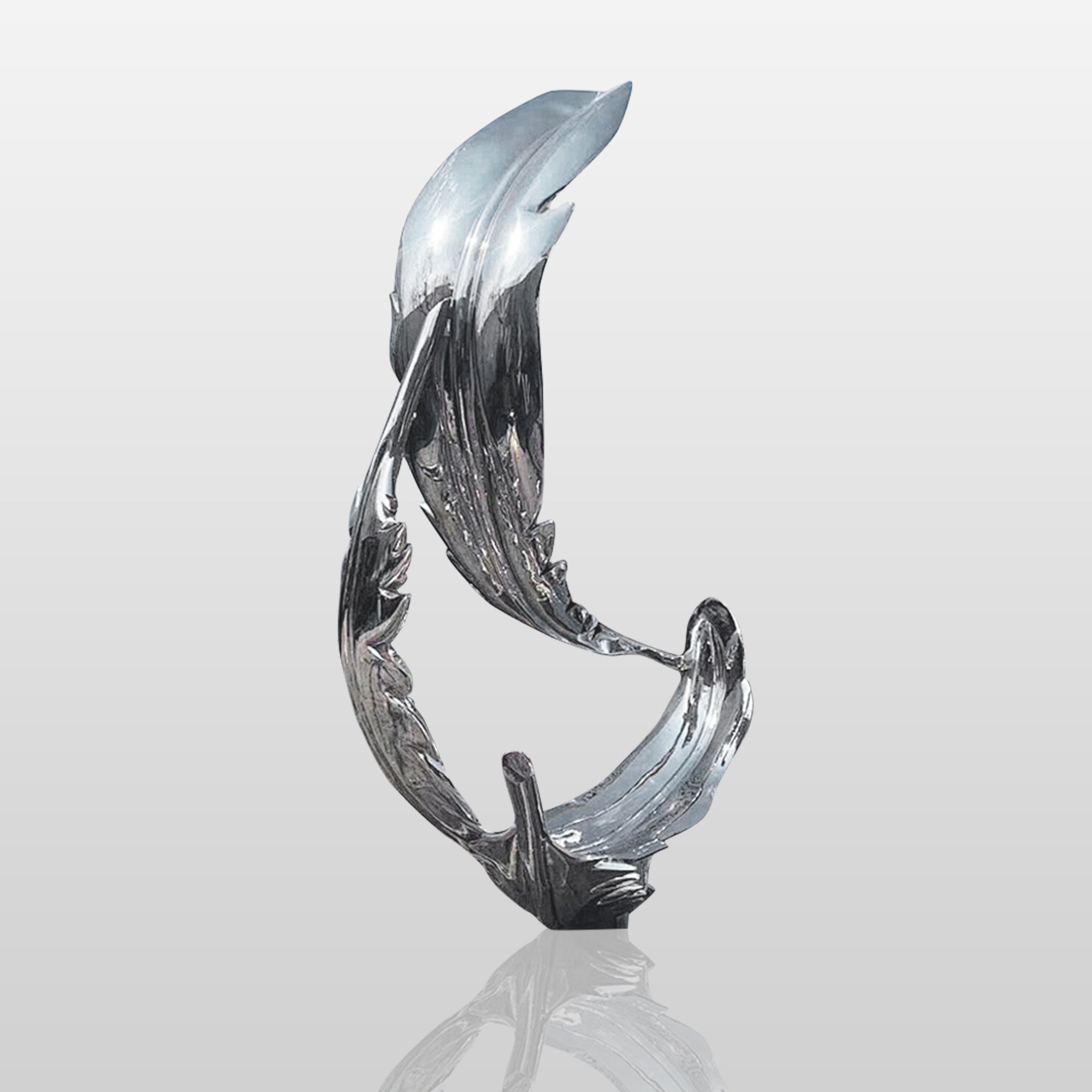 PREMIER Stainless Steel Sculpture Large Falling Feathers Sculpture for Art PSLSS-008
