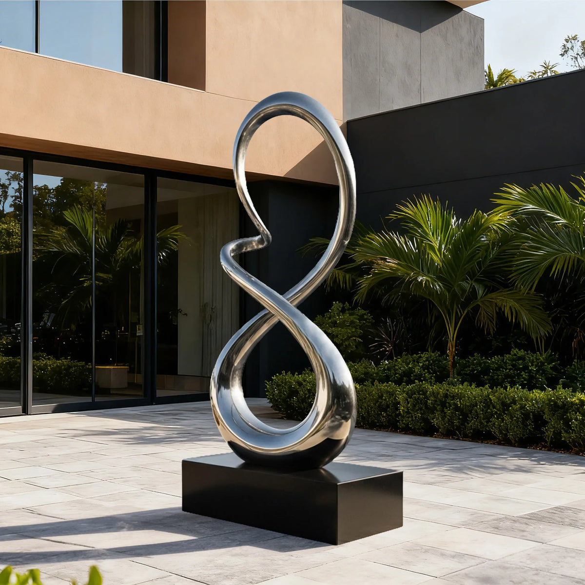 Outdoor Metal Loop PREMIER PSSS-175 Stainless Steel Loop Sculpture - Modern Garden, Entry ...