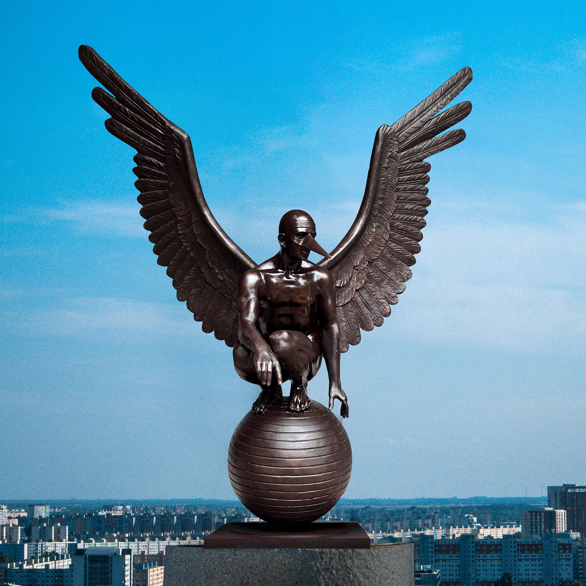 PREMIER Angel Perseidas Sculpture Bronze Statue Guardian of the Sky PSB-071