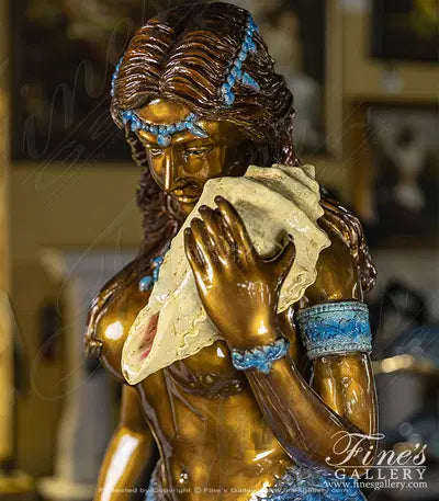 Bronze Mermaid with Two Dolphins Fountain